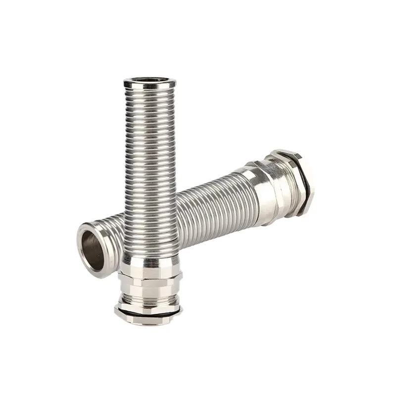 IP68 силиконовый резиновый провод анти-гибкий шнур захват никелированный латунный растяжение рельефный металлический кабельный сальник