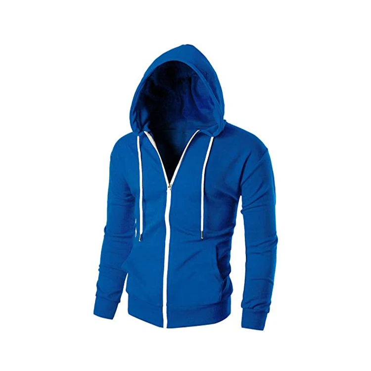 Design Plain over Size Sweatshirt Drawstring Gym Mens Pullover Slim Fit Long Sleeve Lightweight Zip-up Sports Hoodie