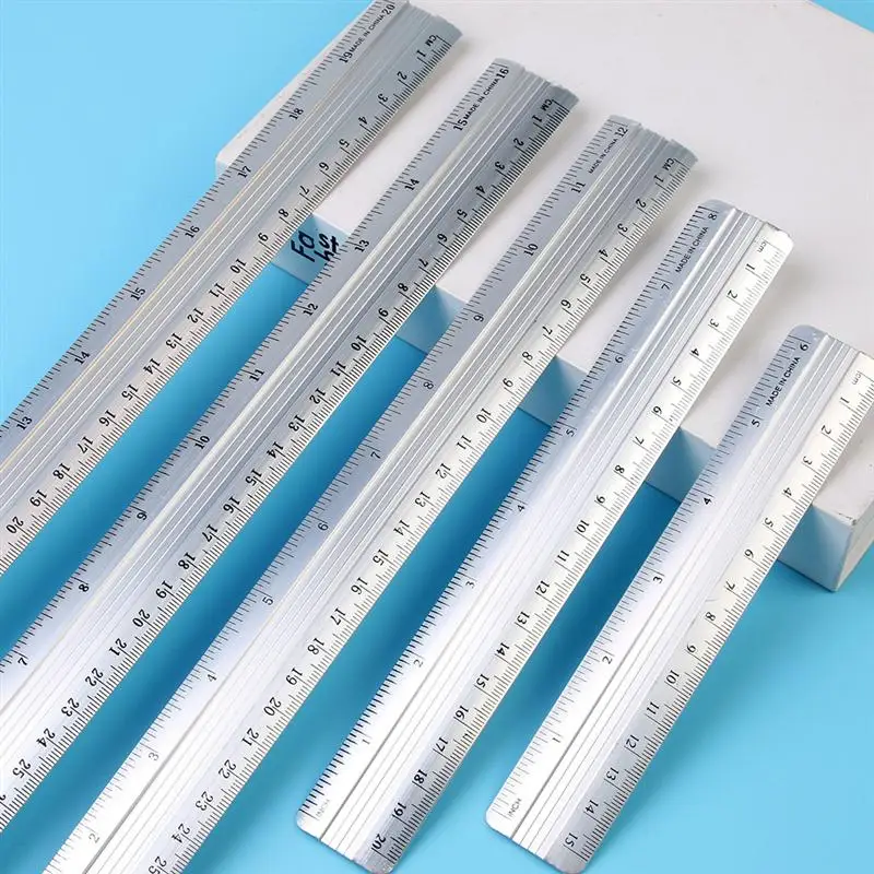 Hight quality Customizable 30cm aluminum ruler  for stationery Measuring Drawing
