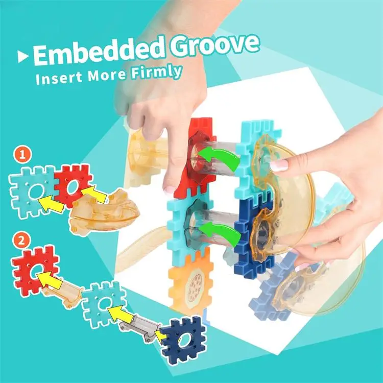 Wholesale 246 Pcs Marble Maze Game Building Blocks Kit STEM Educational Marble Race Track DIY Marble Runs Blocks for Kids