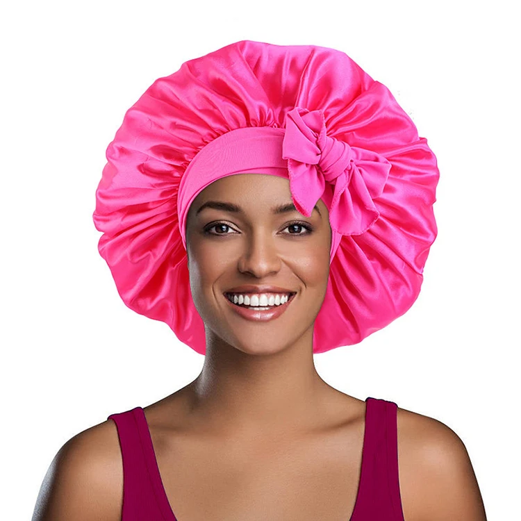Customized Logo Woman Hair Wraps Hat Cap Sublimation Designer Long Bonnets