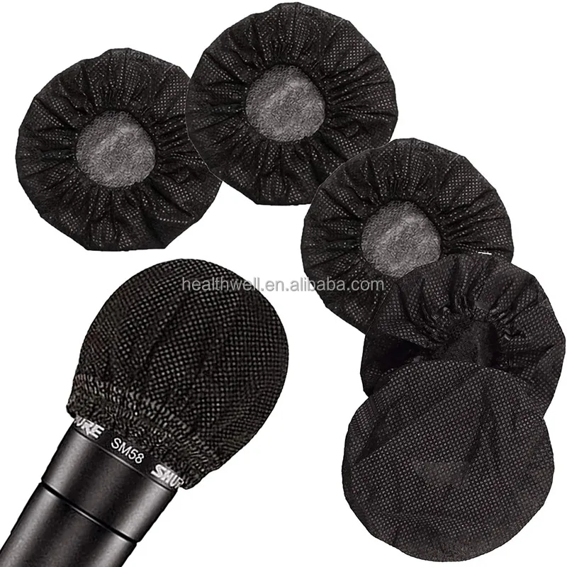 Disposable Hygienic Sanitary microphone covers easily fit onto headset microphones