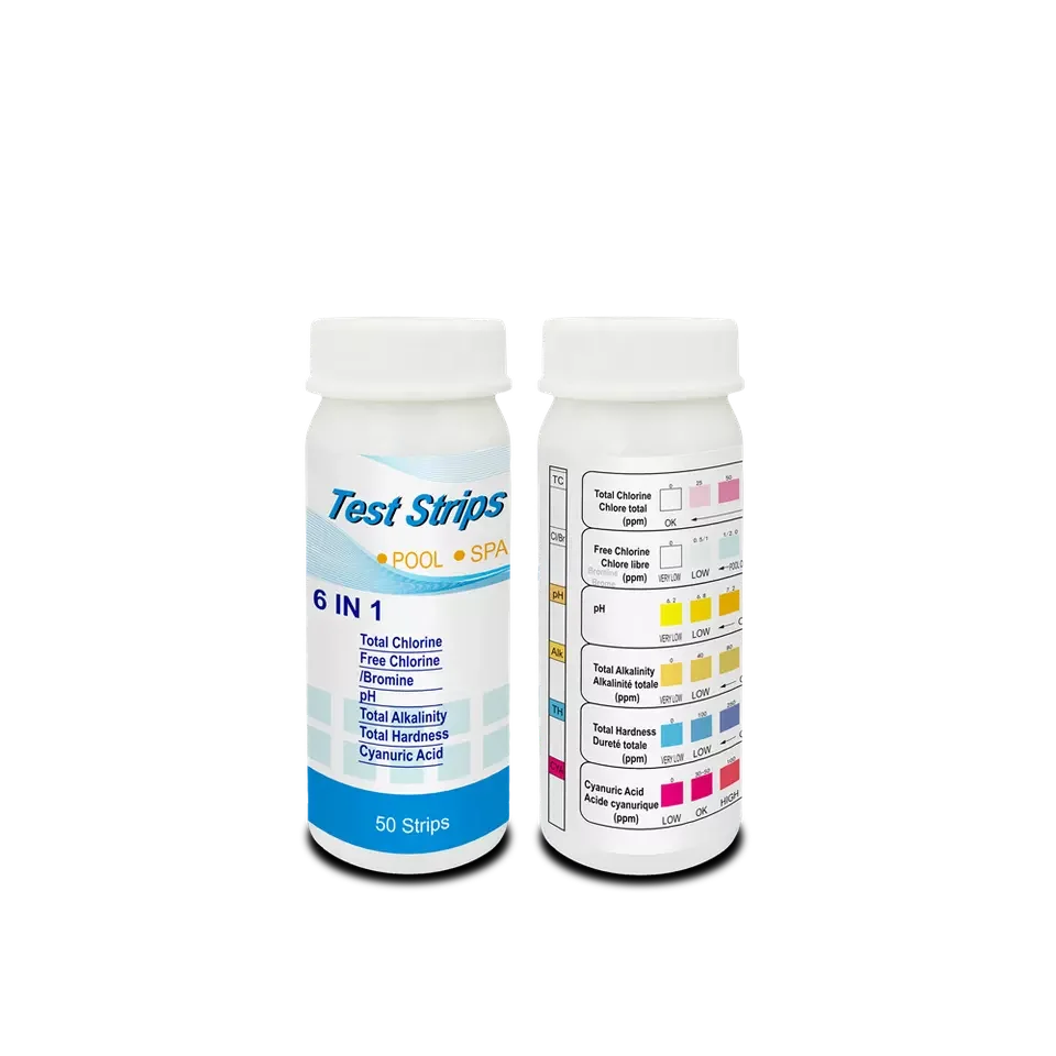 6 in 1 pool spa water test strip W-6 Water Quality Analyzing Testing 50pcs