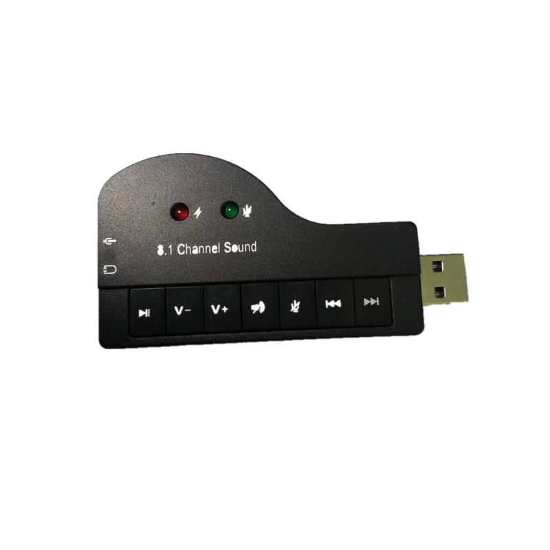  Звуковая карта в форме пианино USB звуковая 8 1 каналов внешняя для Win XP/7/8 Android Linux MacOS 3D гарнитура
