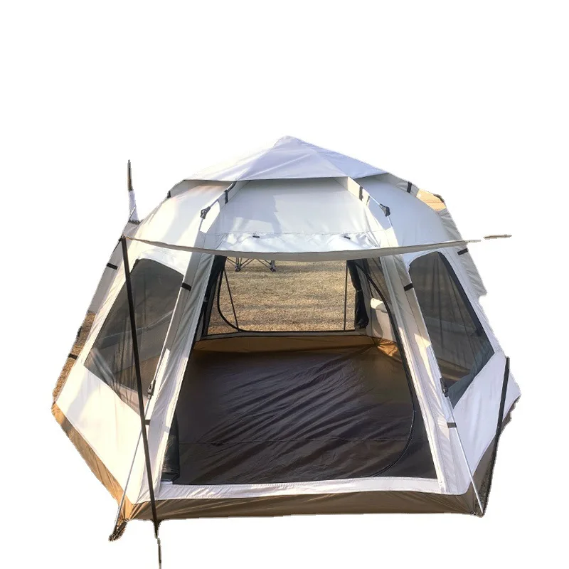 5-8 Person Outdoor Camping Automatic Inflatable Hexagonal Tent