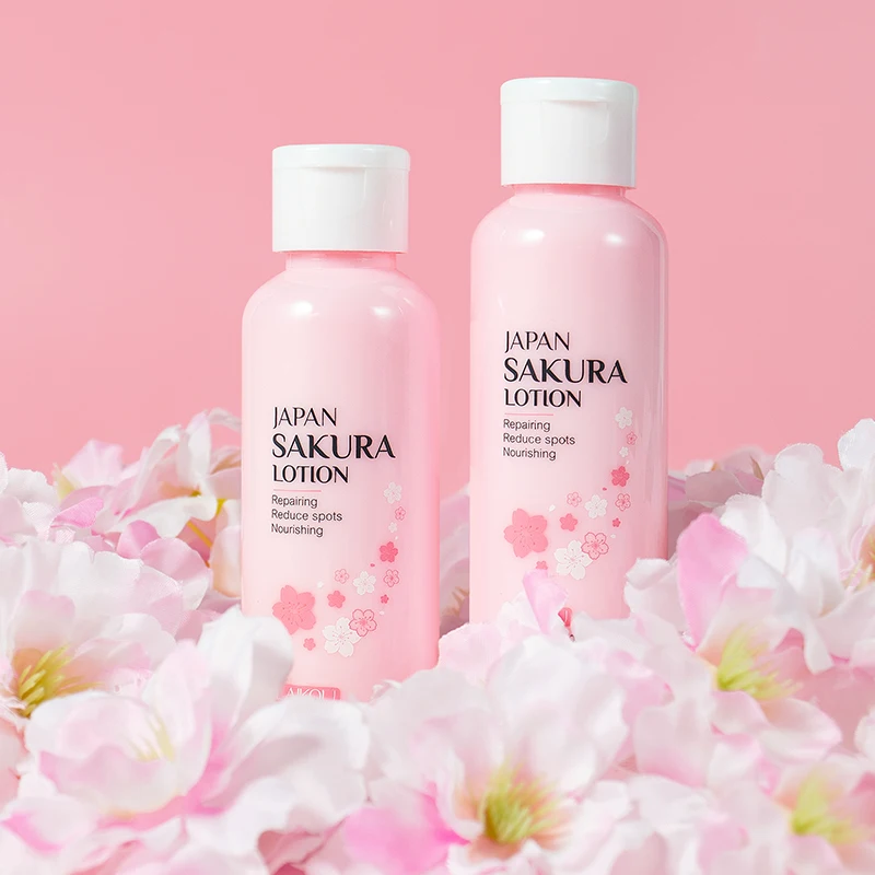 Japan Sakura Organic Body Care Brighten Whitening Moisturizing Face Lotion For Dry Skin