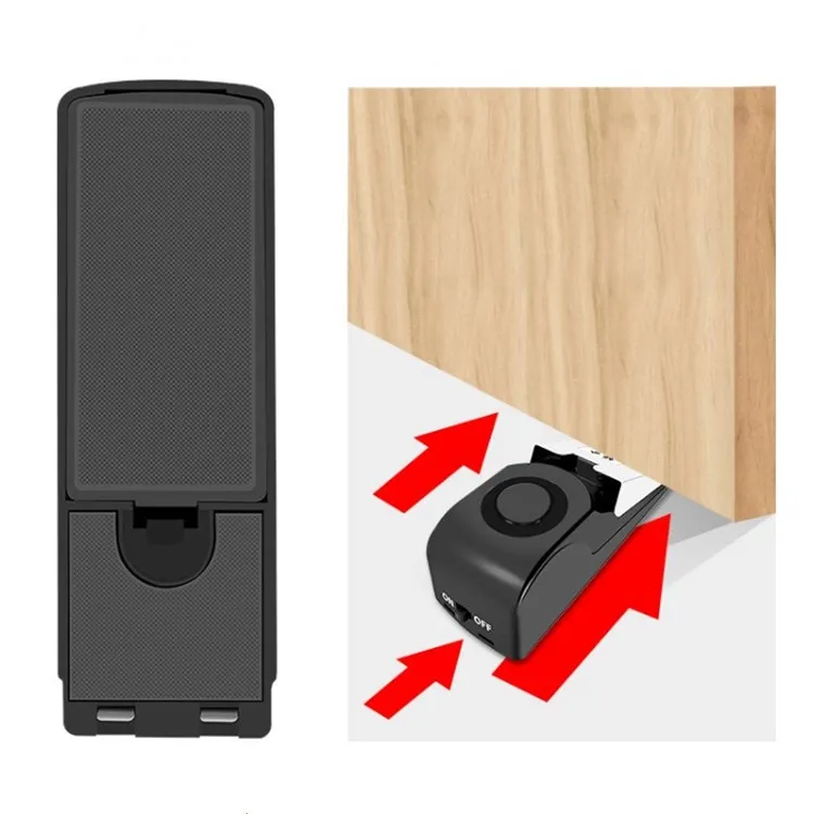 Factory Wholesale Single Household Self-protect Anti Burglary Safety Resistance Door Stop Alarm For Home