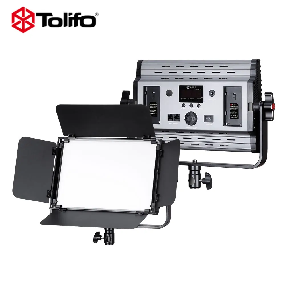 Tolifo GK-S60B PRO 60W 5600K Thin Aluminum Studio Video 600 Led Panel Lights Support DMX512