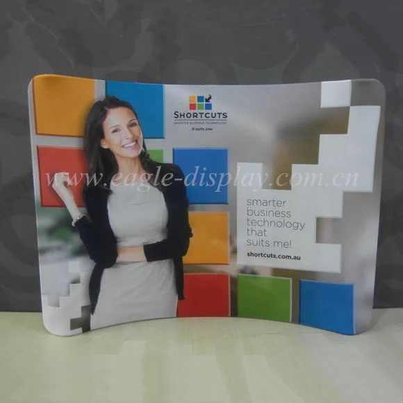 Алюминиевый изогнутый Натяжной тканевый фон стенд реклама