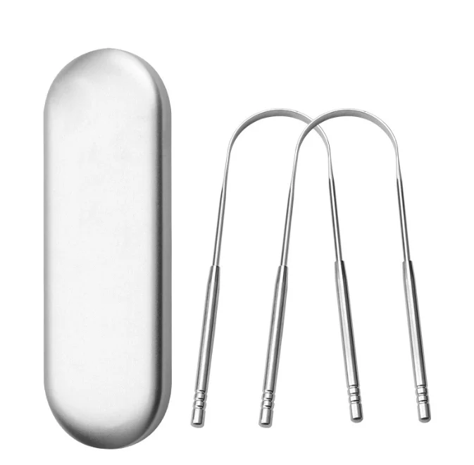 Durable Stainless Steel Tongue Scrapers Tongue Scraper Cleaner Tools
