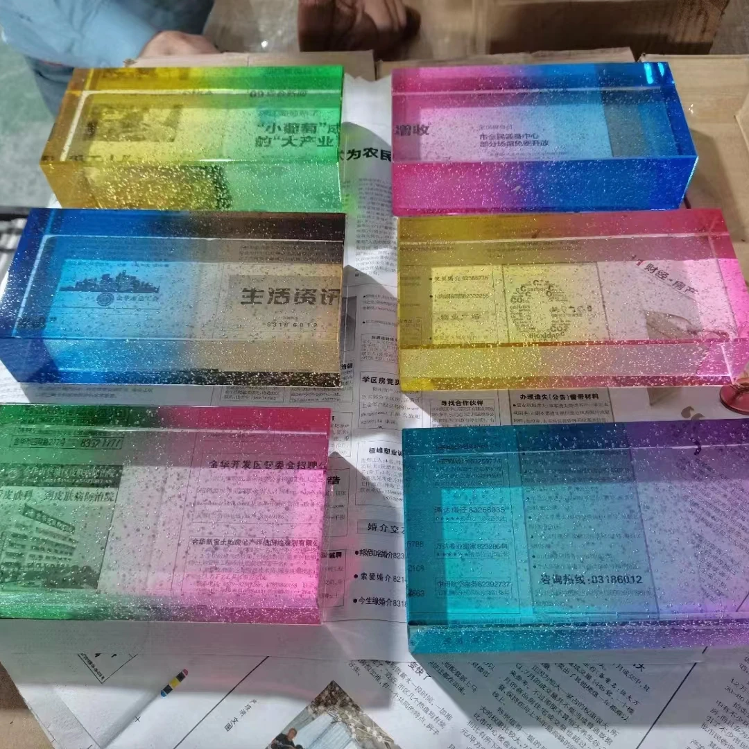 200*100*50mm colored solid crystal glass bricks for wall building decoration glass blocks home hotel partition