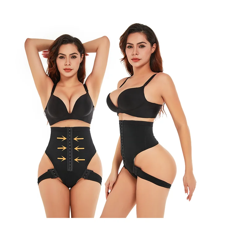 Hot Sale Three Belt Vacuum Holes Open Butts Hip Tummy Bodyshaper Thigh Trimmer Girdle Shorts Waist Trainer Butt Lifter Shaper
