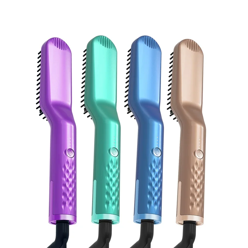 New Patented electric straightener comb 2 in 1 hair Beard styling Comb ceramic hair straightener brush