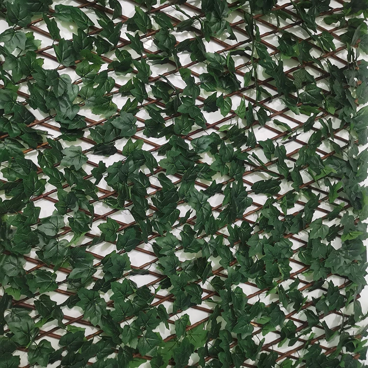 Artificial Plants Fence Green Artificial Wall Plant Panel Fire Retardant Anti UV Outdoor Artificial Willow Fence Back