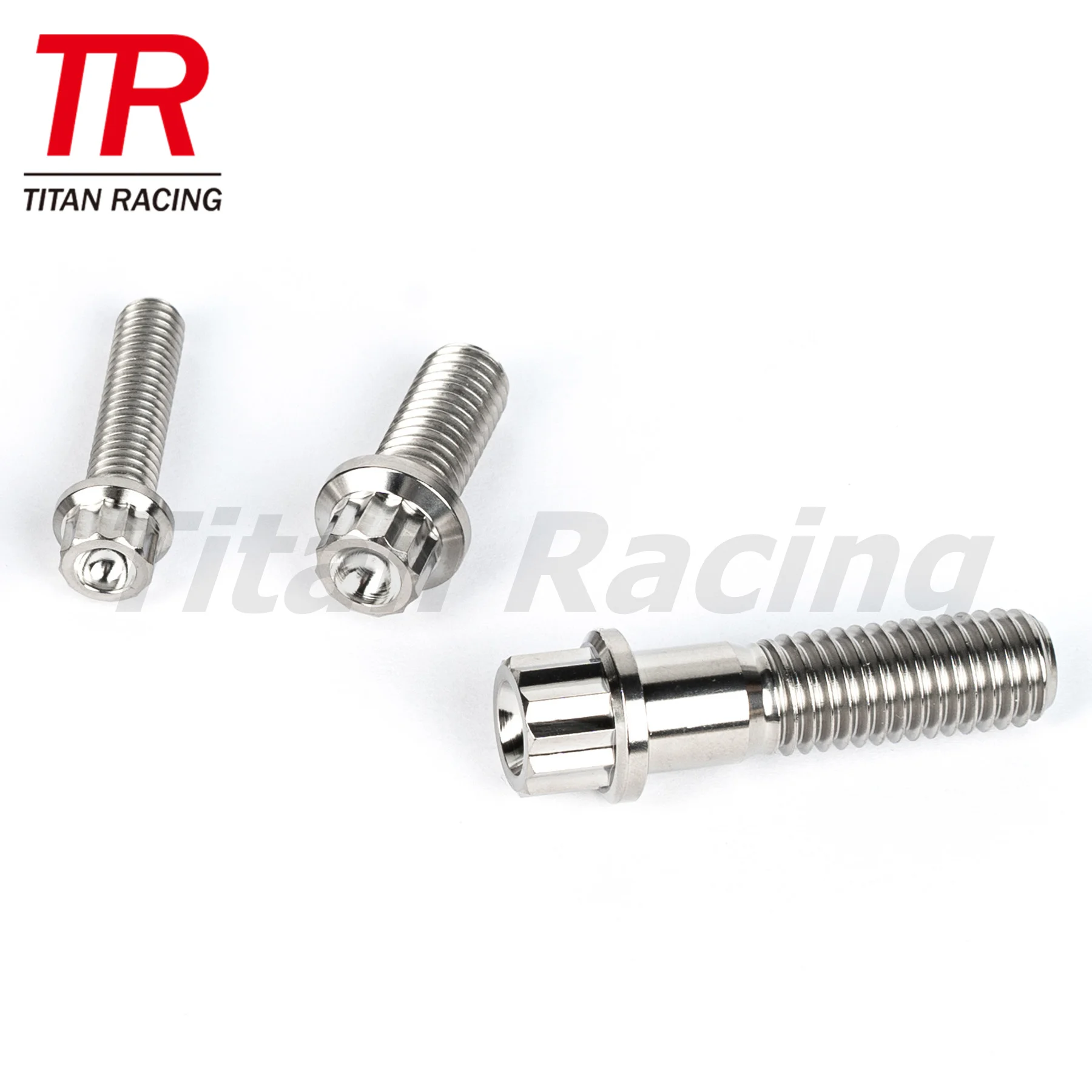12 point flange head M7*25 titanium wheel hub bolt