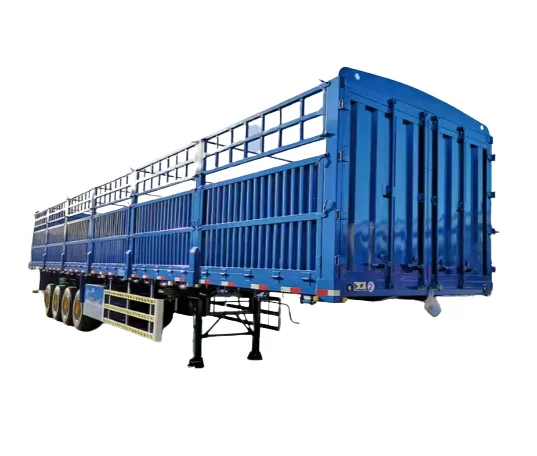 JINMA 3 Axles Heavy Cargo Transport Side Fence Semi Trailer Fence Truck Trailer For Guyana