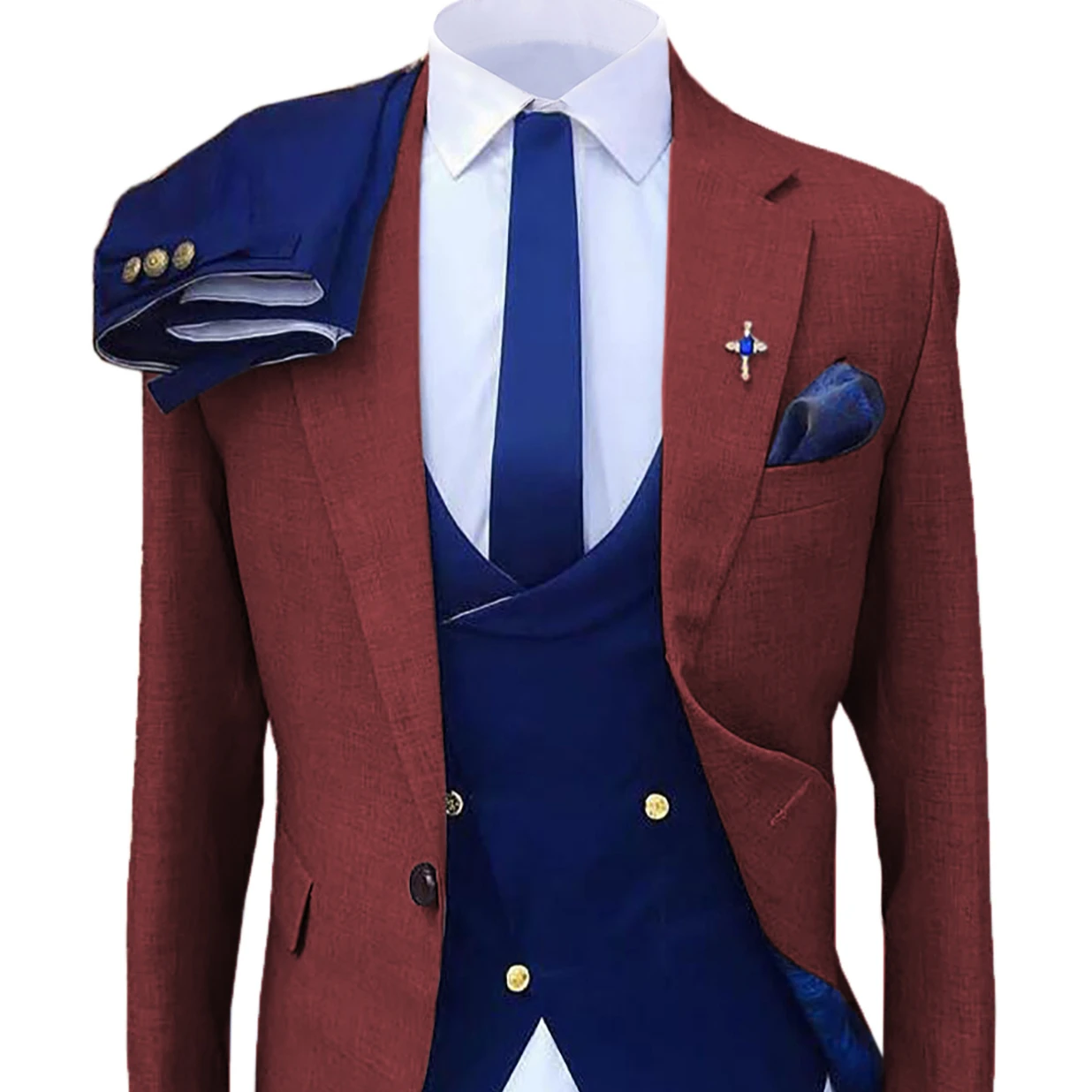 Мужские костюмы, Блейзер, жилет, брюки, куртка, официальный мужской свадебный костюм, дизайн костюма из 3 предметов