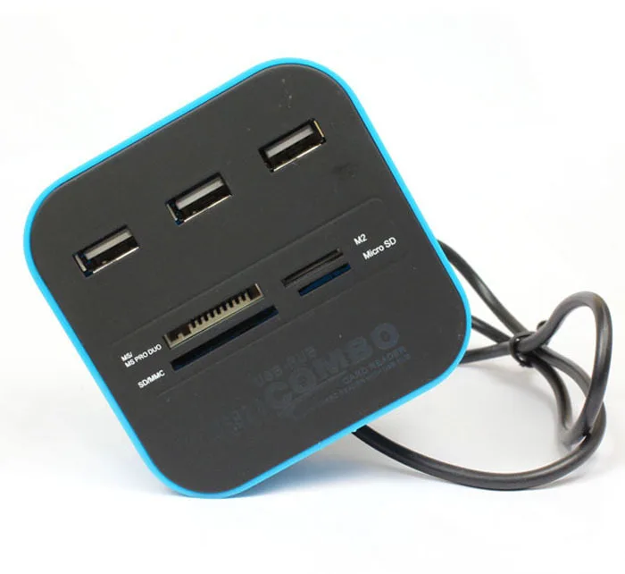 Smart usb hub Good quality usb hub 2.0 3 Ports + TF SD Card Reader Slot High Speed usb hub