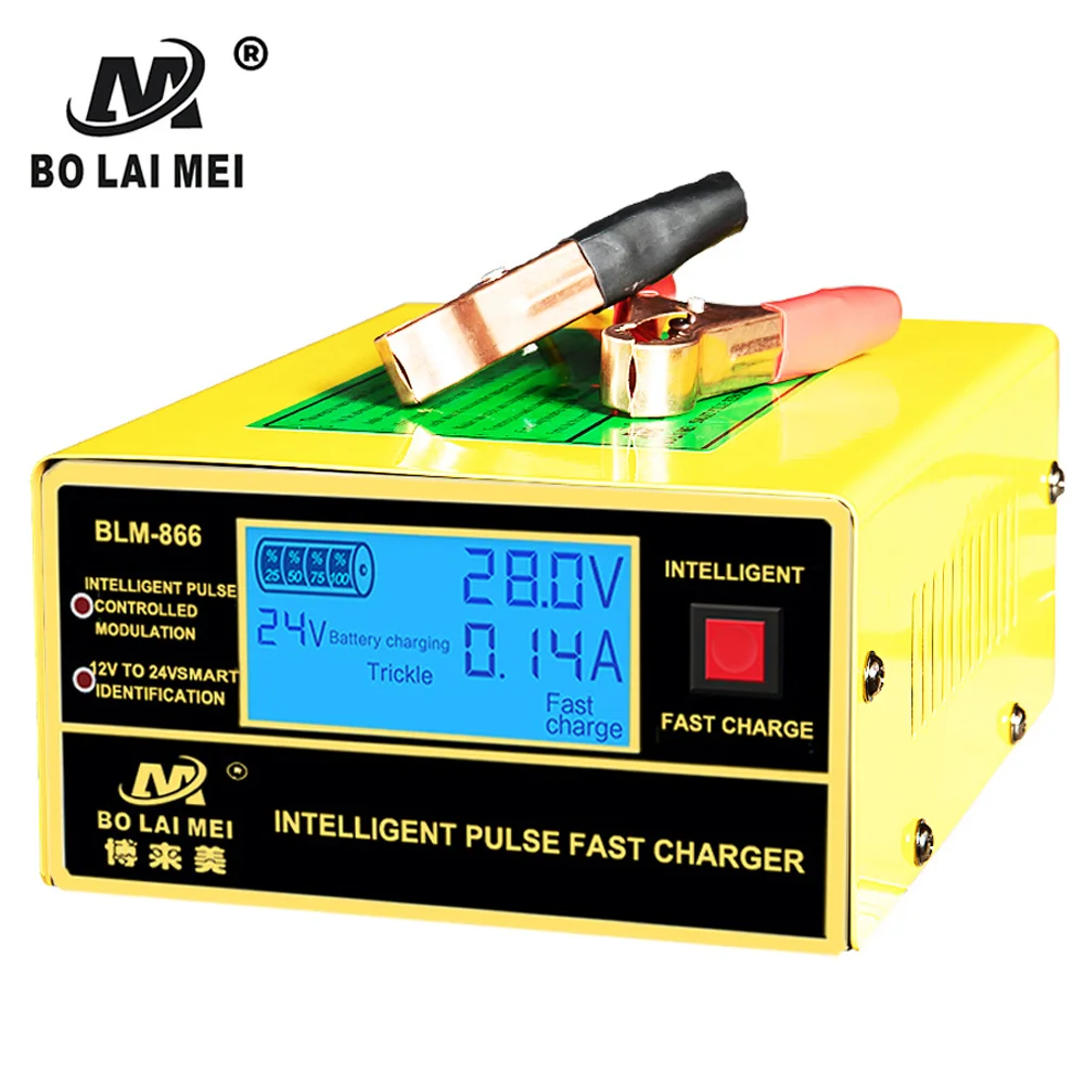 12V 8A 24V 4A car motorcycle battery charger for FOXSUR pulse repair agm gel wet lead acid battery charger EU US UK AU