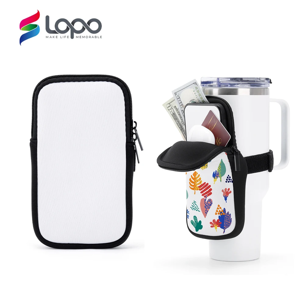 New Wholesale Neoprene 40Oz Water Bottle Tumbler Carrier Bag Blanks Sublimation Tumbler Pouch