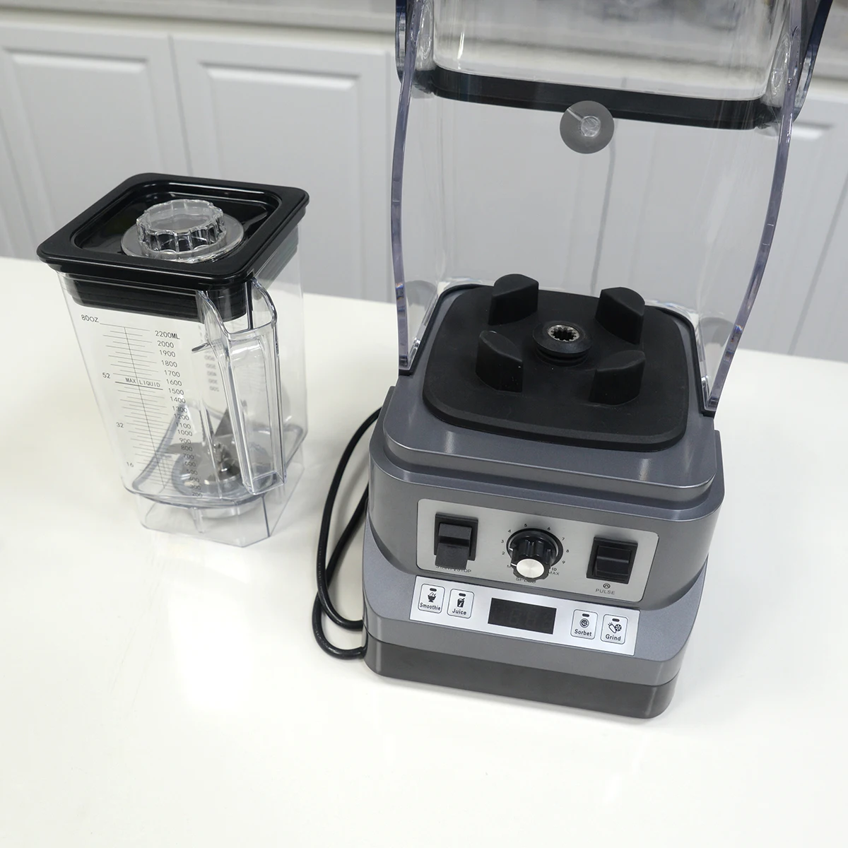 5-in-1 BPA Free Commercial Blender New Electric Home Appliance for Kitchen or Hotel Plastic Container for Household Use