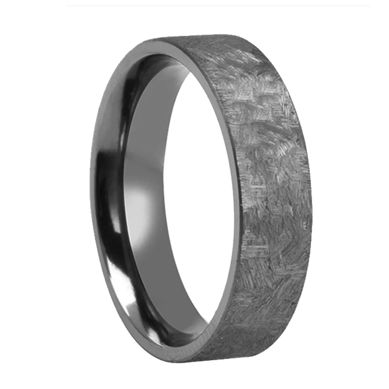 Tizti 6mm Top Selling Fine Jewelry Rings  Fashion Men Women engagement Diamond Wedding Band Mix Brushed Flat Tantalum Ring