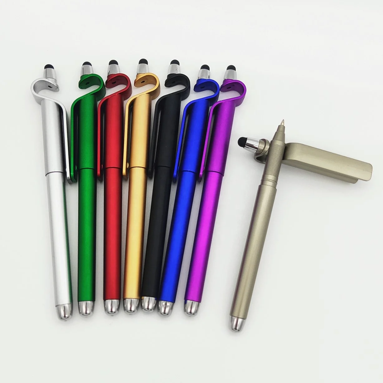 ball pen with customers logo Custom Luxury Multifunction Promotion Gift advertising Gel pen with phone holder pens give away