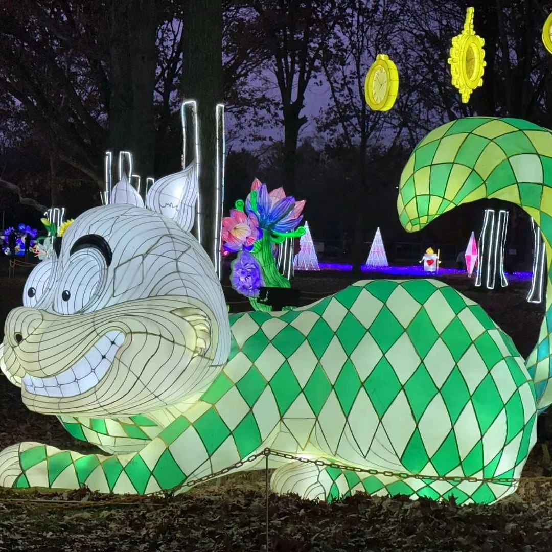 lantern exhibition fabric silk lantern festival cat festival lanterns show