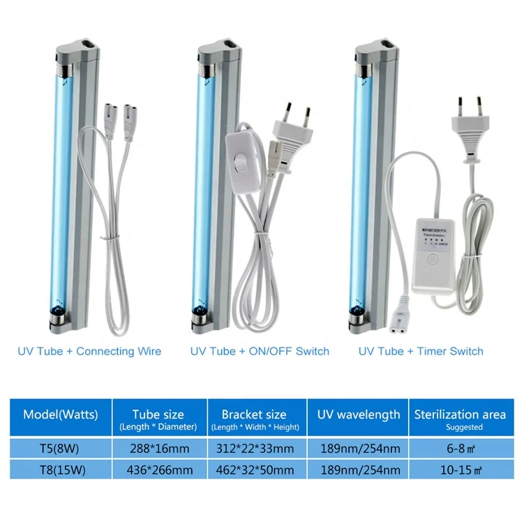 UVC lamp Preheat low pressure mercury quartz glass tube 4 pins G10q ceramic base UV germicidal lamp 254nm T5 UVC lamp