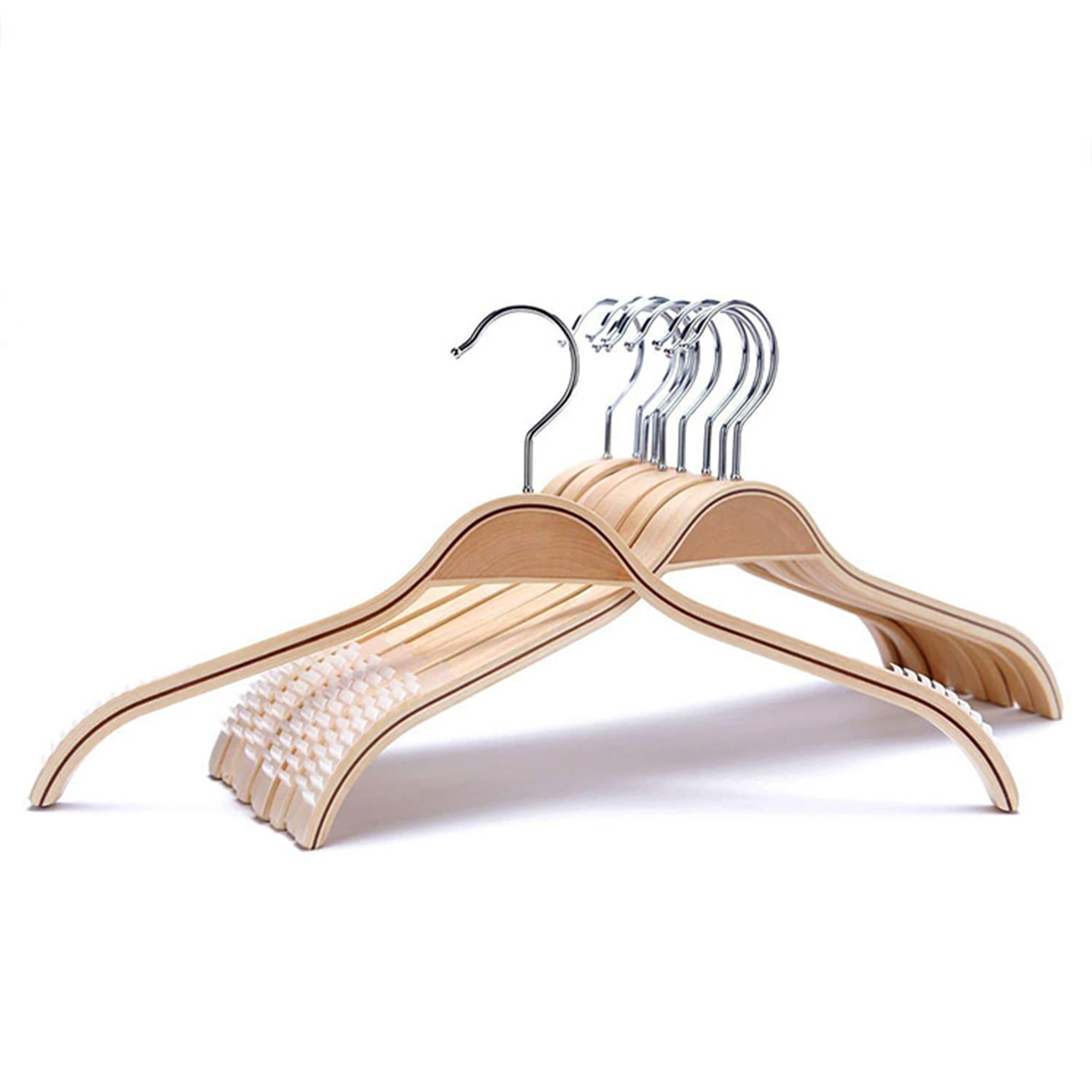 High-Grade Bamboo Wooden Coat Hangers Clothes Shirts Hanger Strong Coats Home Suit Hanger For Closet Wardrobe Bedroom