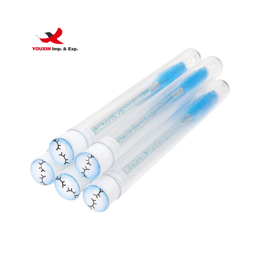 wholesale crystal double diamond lash  tube mascara  plastic test tubes  eyelash brush
