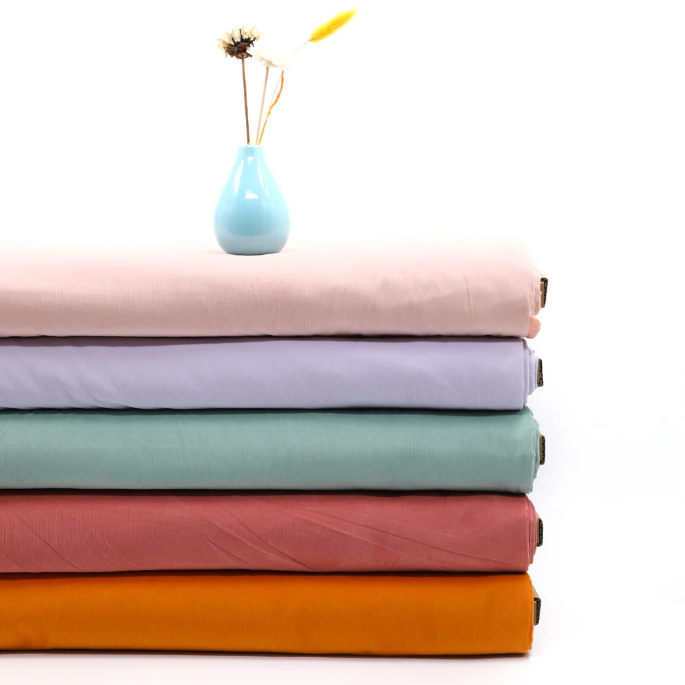 FREE SAMPLES factory wholesale corduroy fabric solid colors 100% cotton fabric for corduroy pants shirt skirt corduroy-14-1313