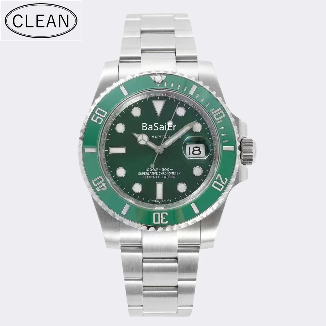 Часы ночного видения Clean Factory 3135 904L из нержавеющей стали с сапфировым стеклом автоматические Роскошные мужские часы