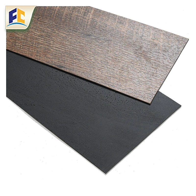 Peel and Stick Plastic SPC Tiles for Easy Installation Luxury Charcoal Wooden Boards with Skidproof Profile Durable LVT Flooring