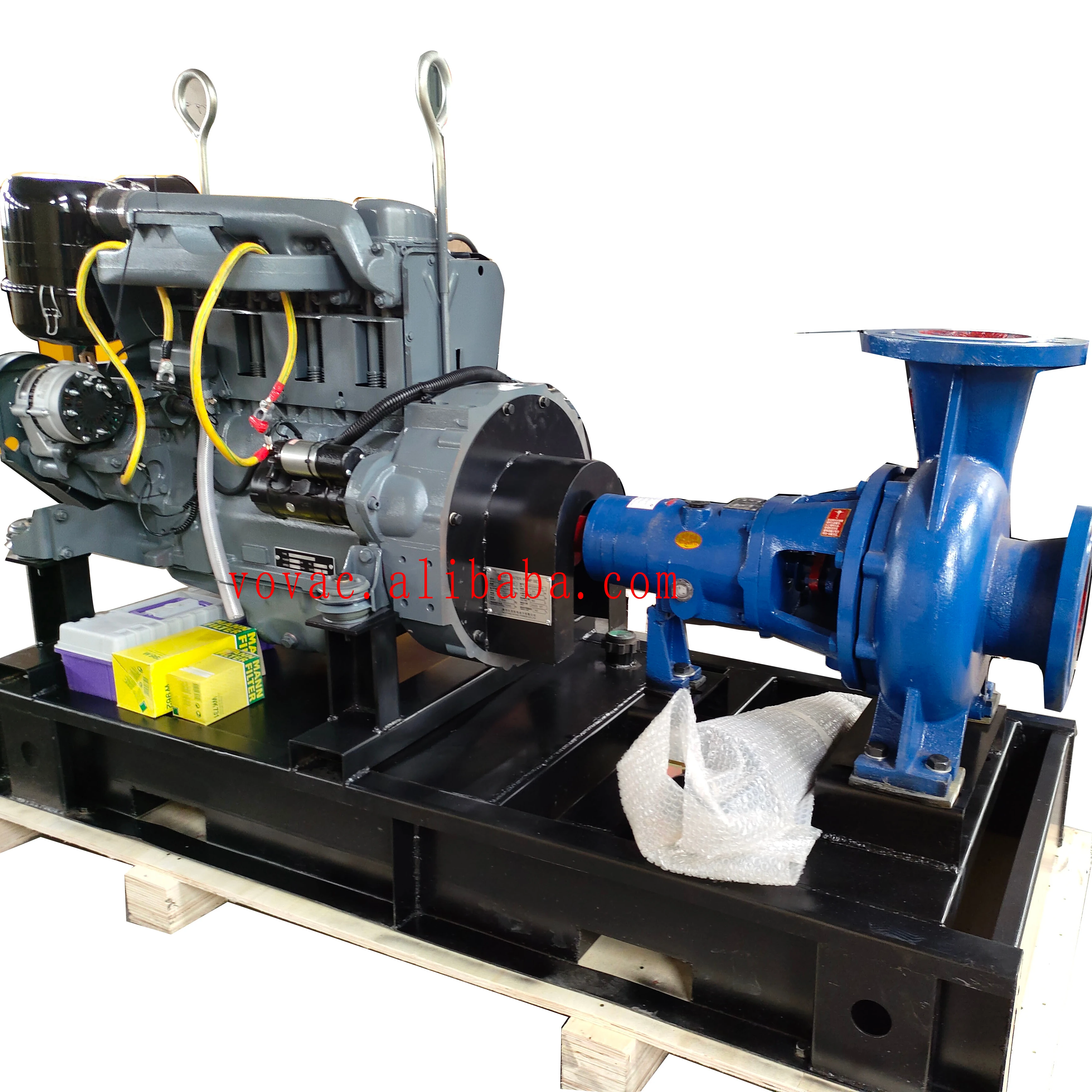 6 Inch No  Choke Mud Pump With Air-cooled Series F4l912 32kw 1500rpm Diesel Engine