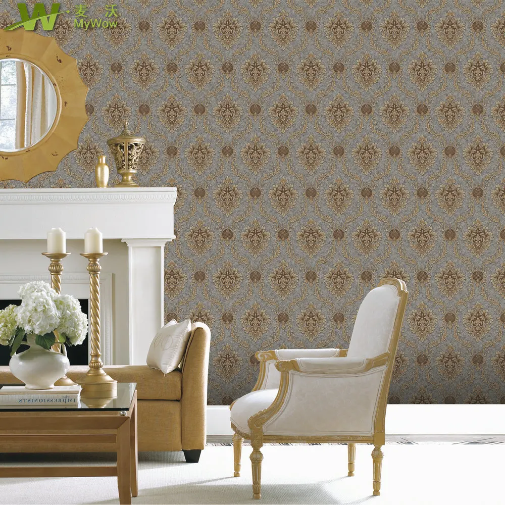 China Factory Wholesale Price Embossed Wallpaper Rolls Wall Paper in Guangzhou