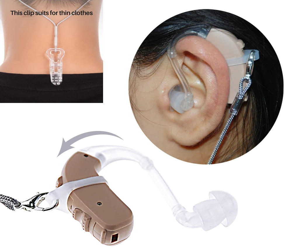 Hearing Aid Anti Dropping Rope BTE Hearing Aids Clip Hanging Rope Hearing Aid Protector