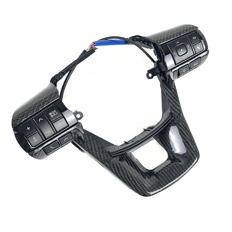 FOR Toyota FJ CRUISER 2015 2016 2017 2018 2019 2020 customized car steering wheel Carbon fiber button cover
