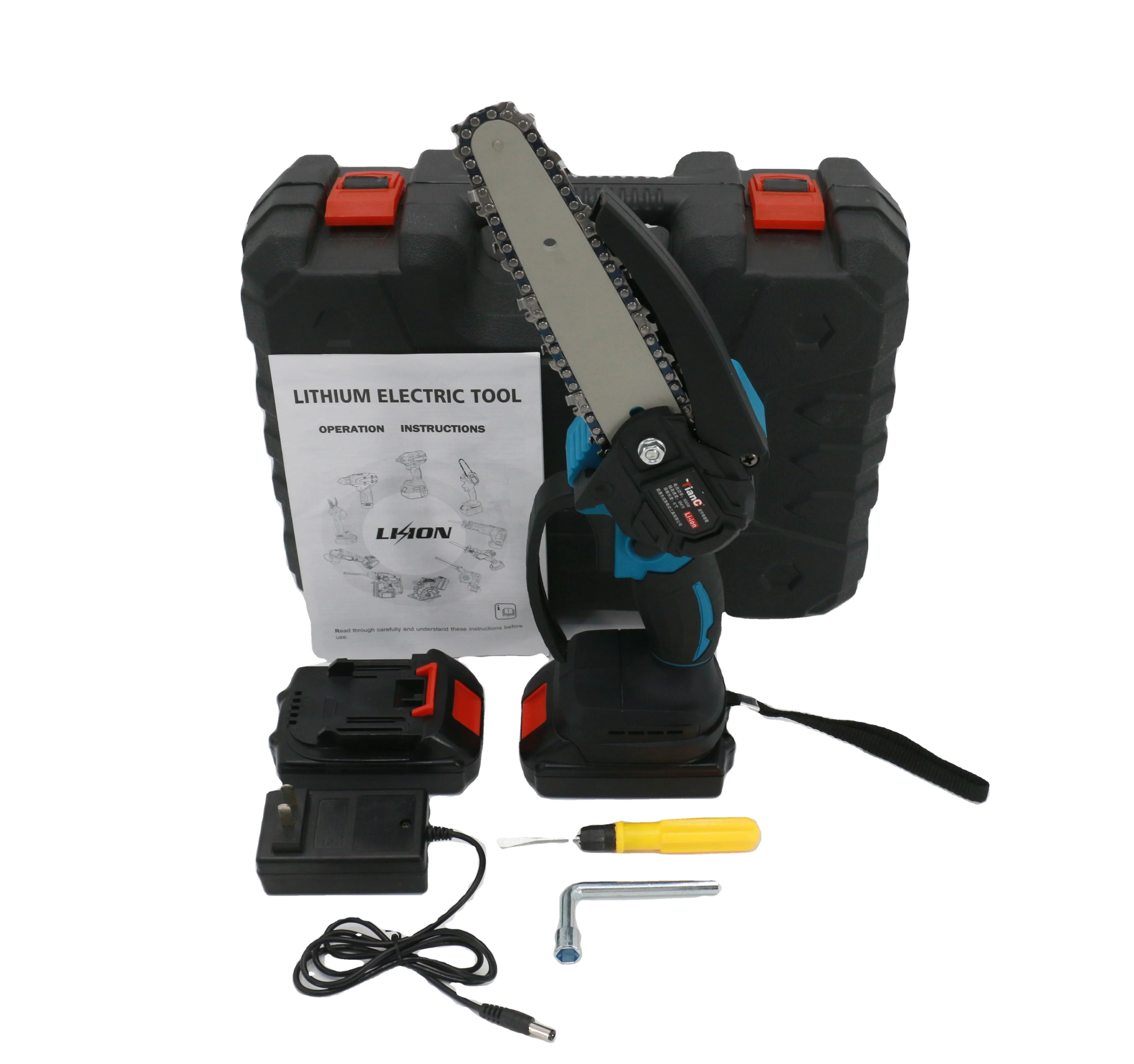 Hot selling OEM 4/6-inch lithium battery electric chain saw portable cordless mini saw