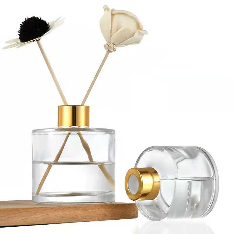 High quality 50ml 100ml 120ml 150ml 200ml clear round glass reed diffuser aromatherapy bottle