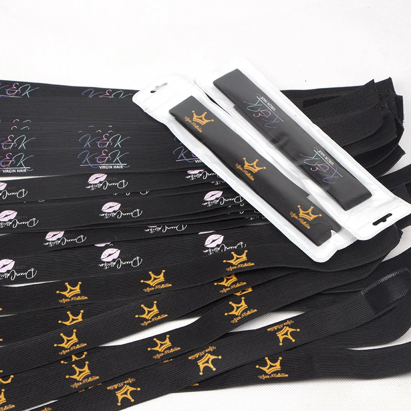 Hot Selling custom jacquard elastic band adjustable elastic band hair 3 cm elastic hair bands