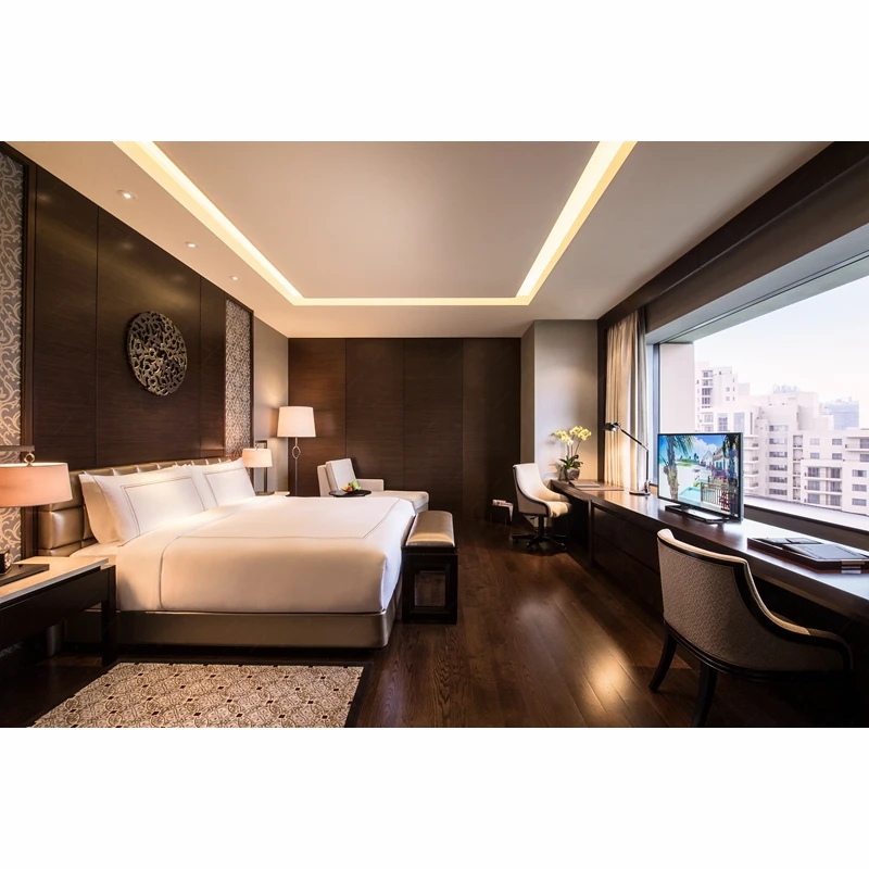 Fashion Design King Bedroom Sets Furniture Covered Wooden Veneer