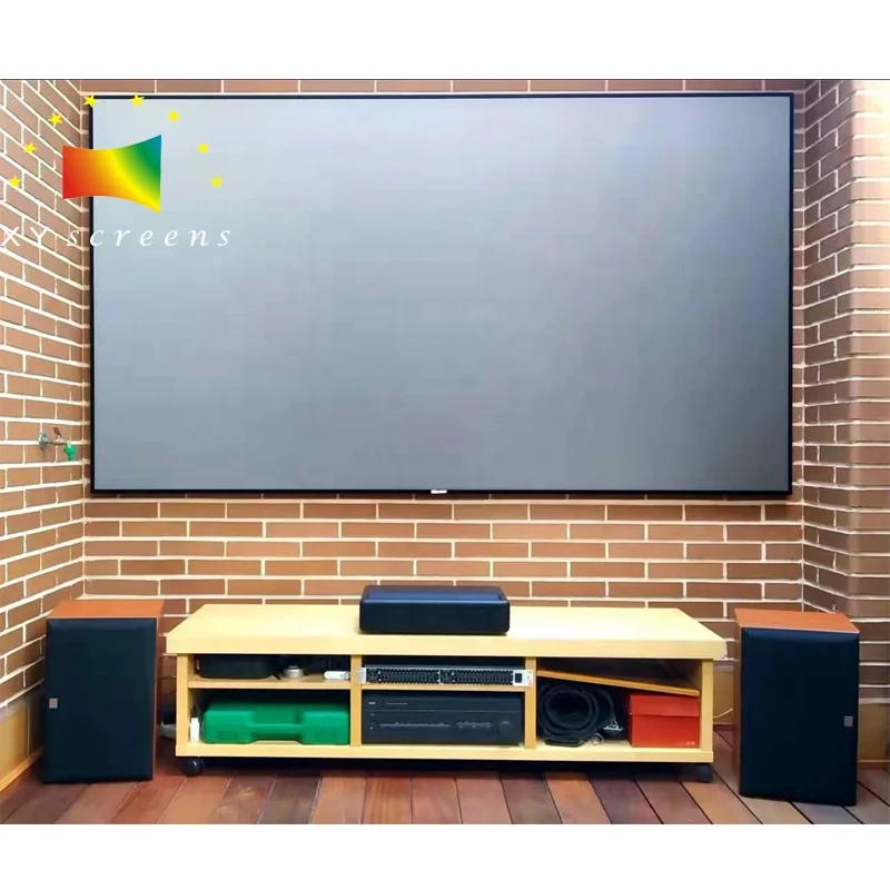 XY screen 120 '4k alr  ust  projector  fixed curved frame projector screen