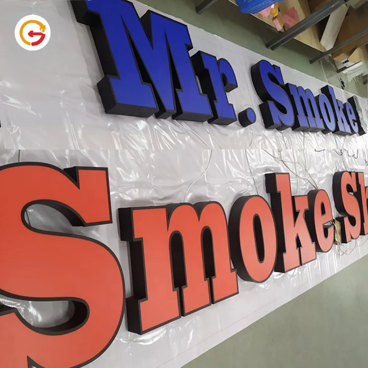 JAGUARSIGN Manufacturer Custom Illumination Letter LED Smoke Shop Signage Waterproof Smoke Shop Storefront Sign