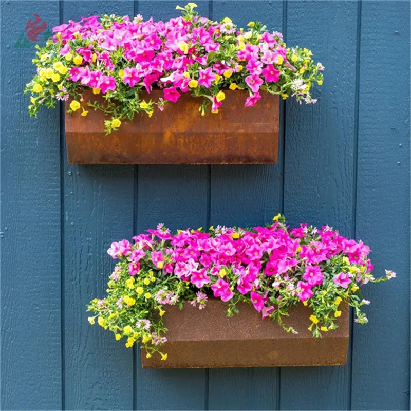 Cheap Big Outdoor Stainless Steel Vase  Gold Color Flower Pots Corten Steel Flower Planter