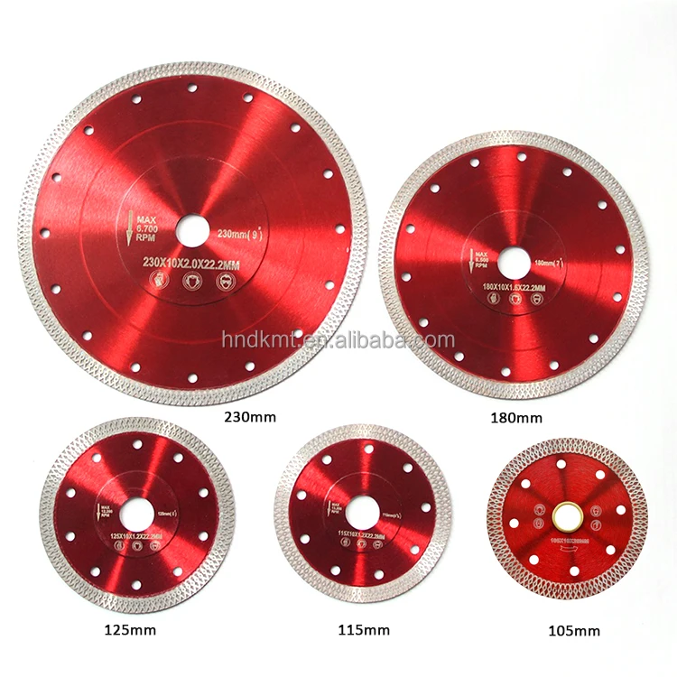 High-end Quality Diamant Disk 100/ 115/125/180/230mm Mesh Thin Turbo Cutting Saw Blade for Porcelain Tile Cutting Disc