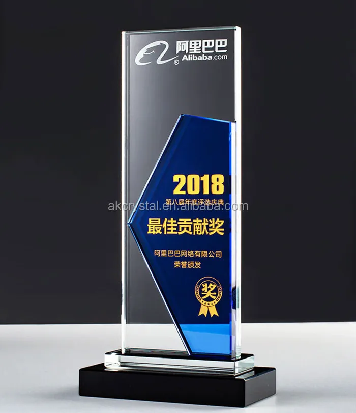 Custom Clear Squares Plaque Glass Blank Sports Events Souvenirs K9 Crystal Award Trophy For Business Gifts Personalized