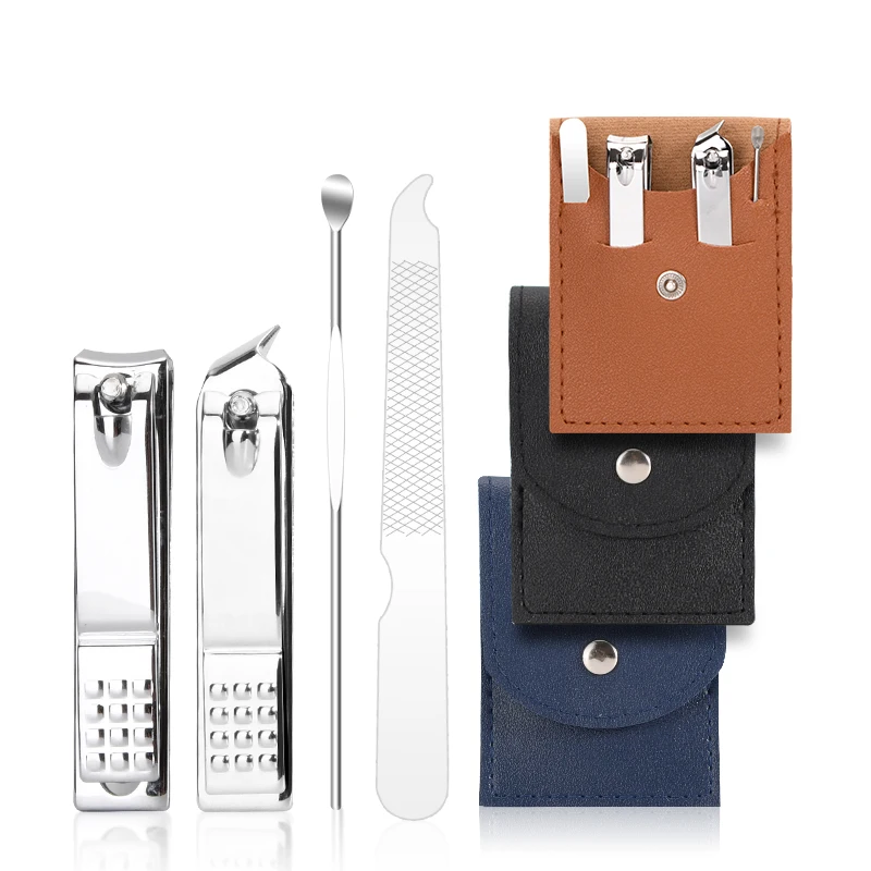 Набор инструментов для маникюра и педикюра многофункциональный набор из нержавеющей стали стрижки ногтей с чехлом