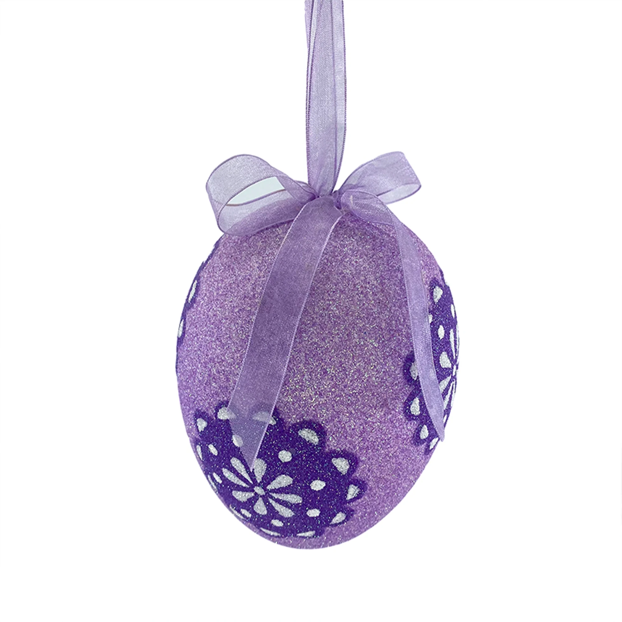 Custom Color Large Easter Egg Hunt Decoration 14.5cm Glitter Plastic Foam Easter Eggs