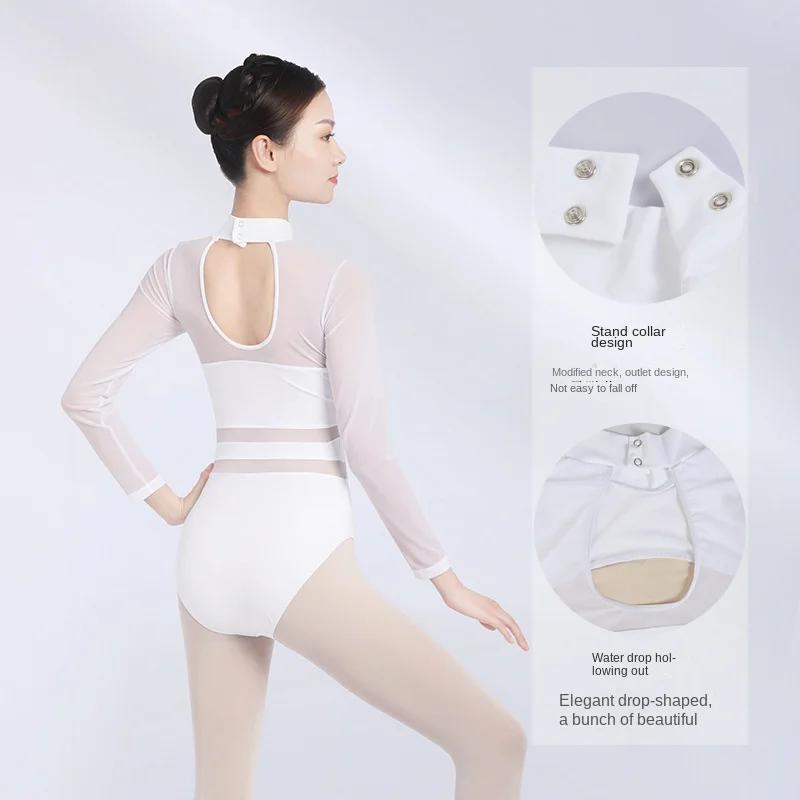 Adult ballet dance costume one-piece practice clothes long-sleeved classical dance female teacher aerial yoga body suit